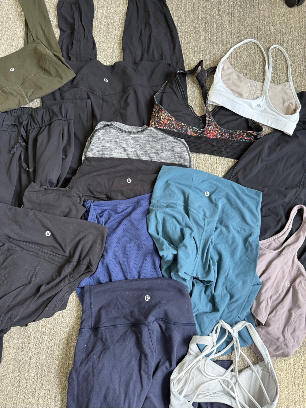 Lululemon 15 Piece Bundle Various Sizes Fair Conditon